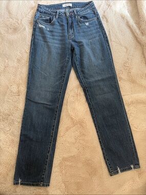 Flying Monkey Medium Blue Denim Jeans with Contrast Stitching